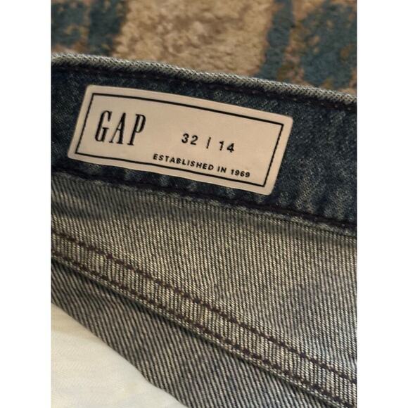 NWT Gap Women's Blue High Rise Indigo Frayed Hem Denim Maxi Skirt Size 14 - Picture 7 of 14